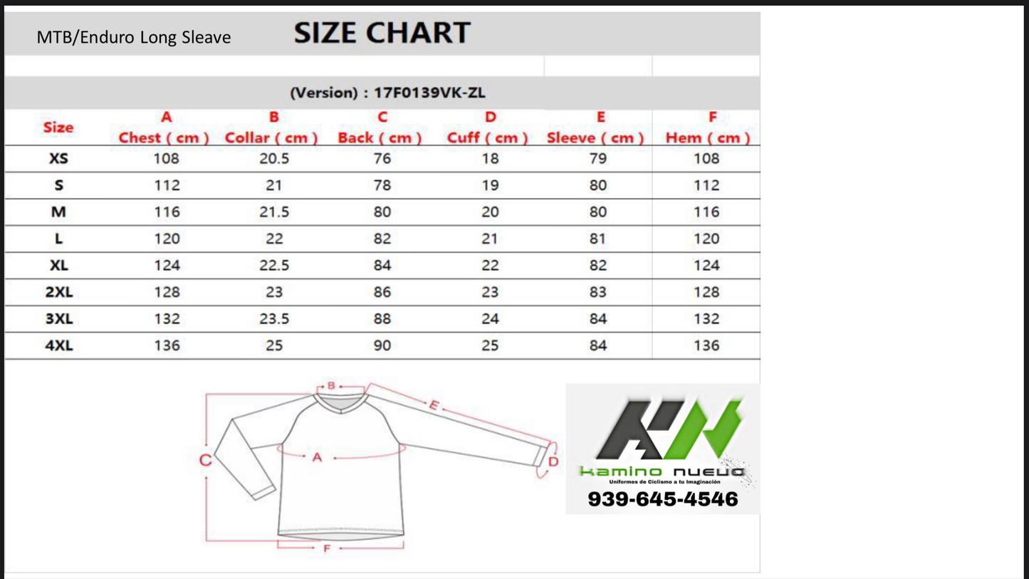 Monte Bujo MTB - Dry Fit - Enduro Long - Manga Larga