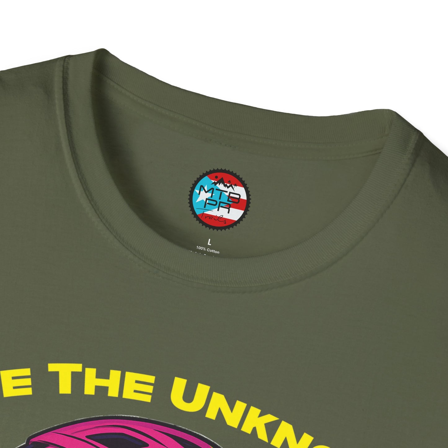 Ride The Unknown " - El Ovni MTB - MTB PR TRAILS - Unisex Softstyle T-Shirt