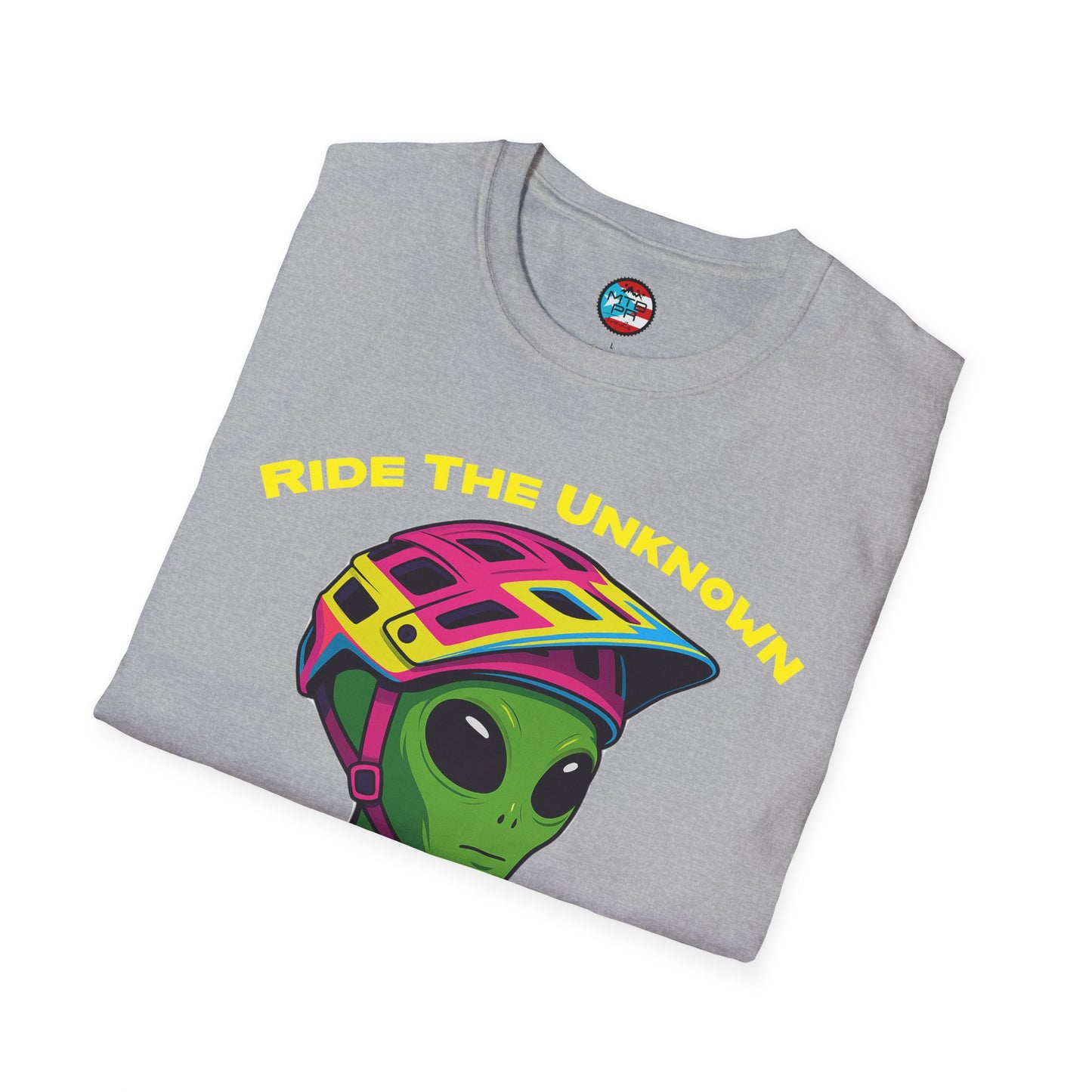 Ride The Unknown " - El Ovni MTB - MTB PR TRAILS - Unisex Softstyle T-Shirt