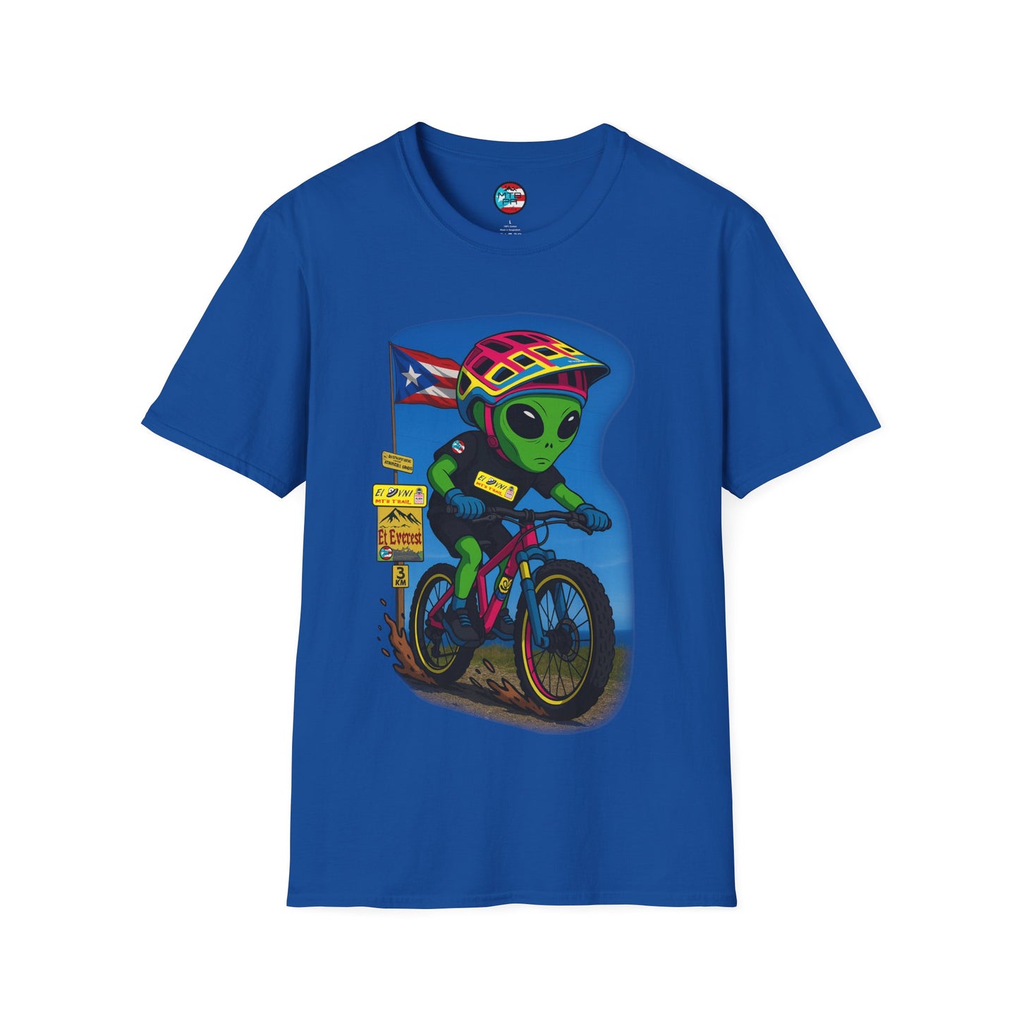 "Ride The Everest 2 " - El Ovni MTB - MTB PR TRAILS - Unisex Softstyle T-Shirt