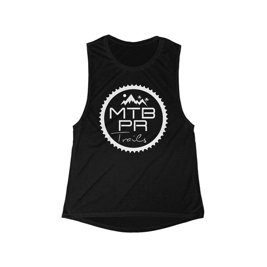 MTB PR Trails - OG LOGO - Women's Flowy Scoop Muscle Tank