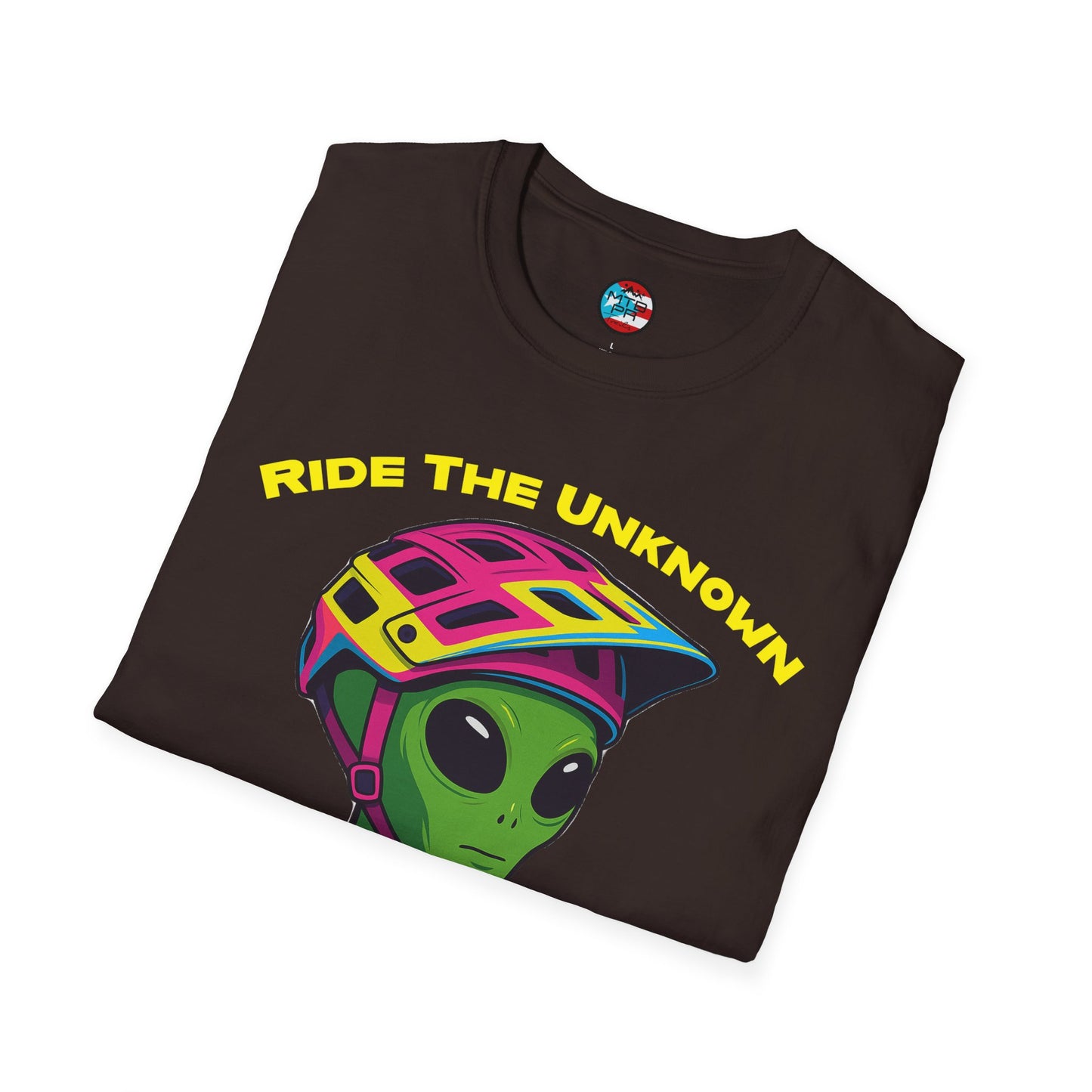 Ride The Unknown " - El Ovni MTB - MTB PR TRAILS - Unisex Softstyle T-Shirt