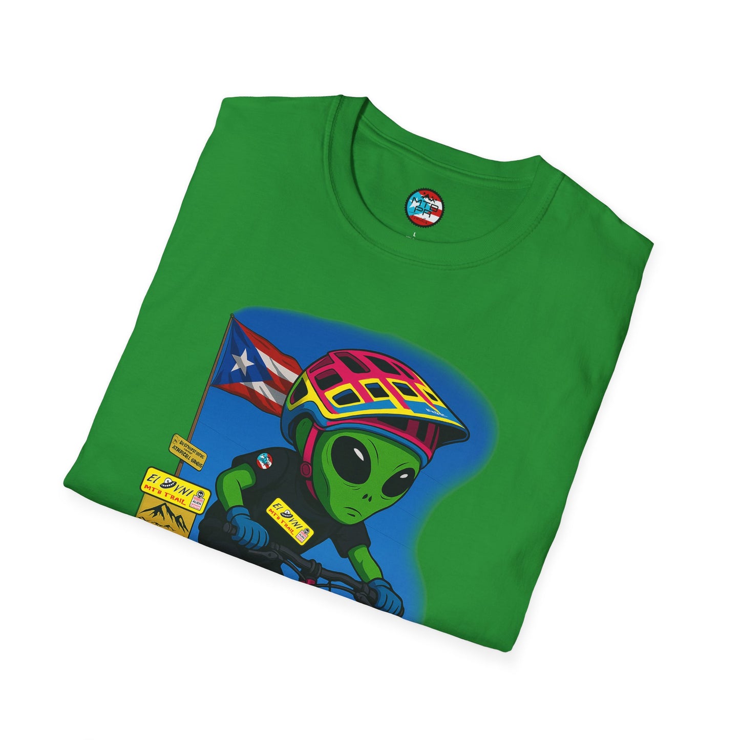 "Ride The Everest 2 " - El Ovni MTB - MTB PR TRAILS - Unisex Softstyle T-Shirt