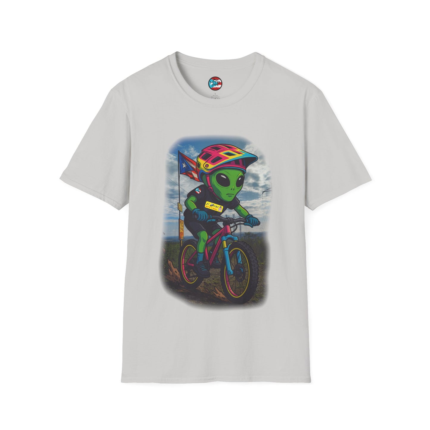 "Ride The Everest" - El Ovni MTB - MTB PR TRAILS - Unisex Softstyle T-Shirt