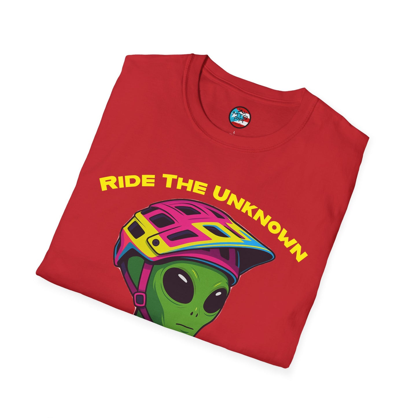 Ride The Unknown " - El Ovni MTB - MTB PR TRAILS - Unisex Softstyle T-Shirt