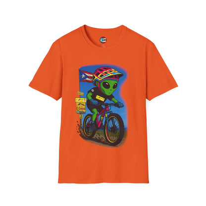 "Ride The Everest 2 " - El Ovni MTB - MTB PR TRAILS - Unisex Softstyle T-Shirt