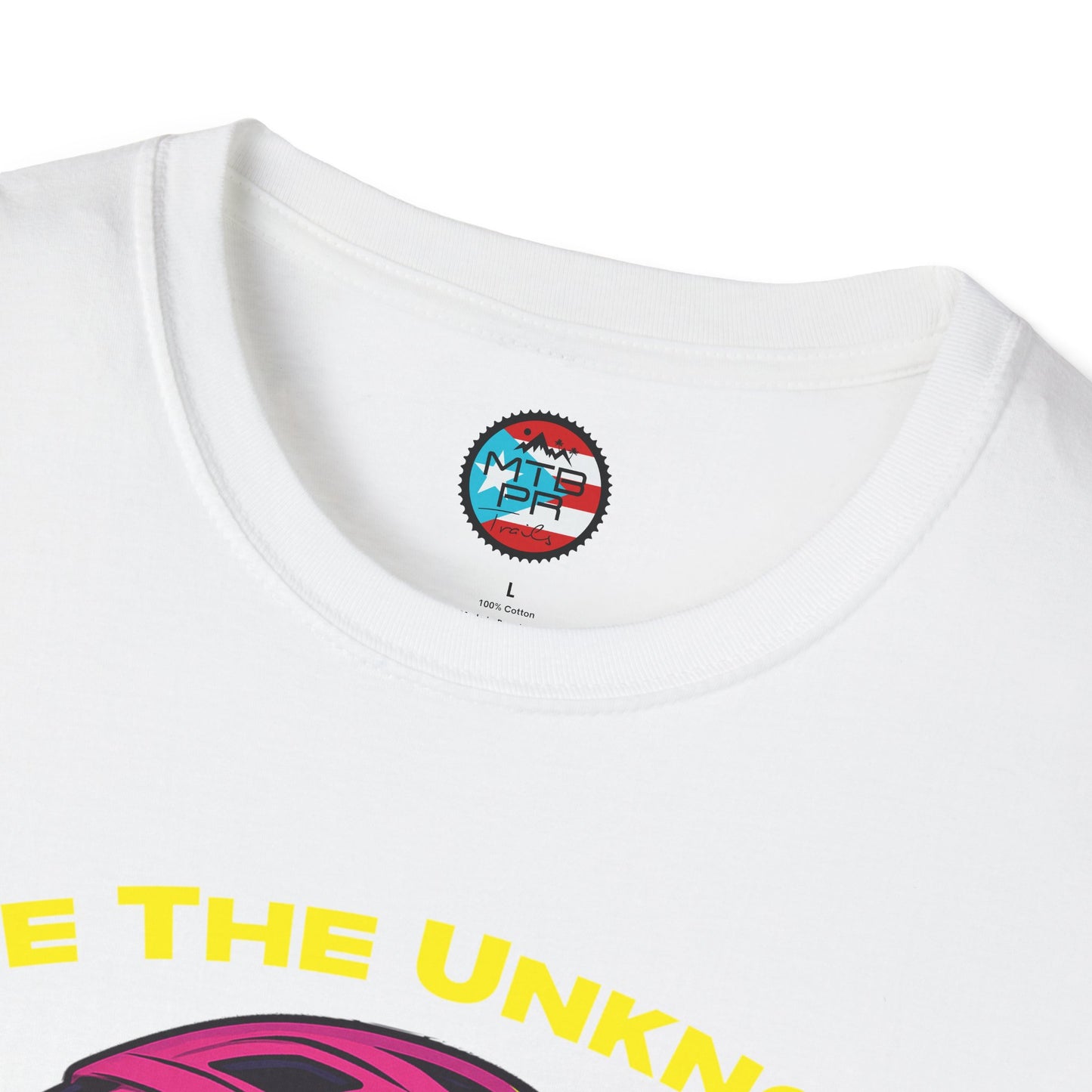 Ride The Unknown " - El Ovni MTB - MTB PR TRAILS - Unisex Softstyle T-Shirt