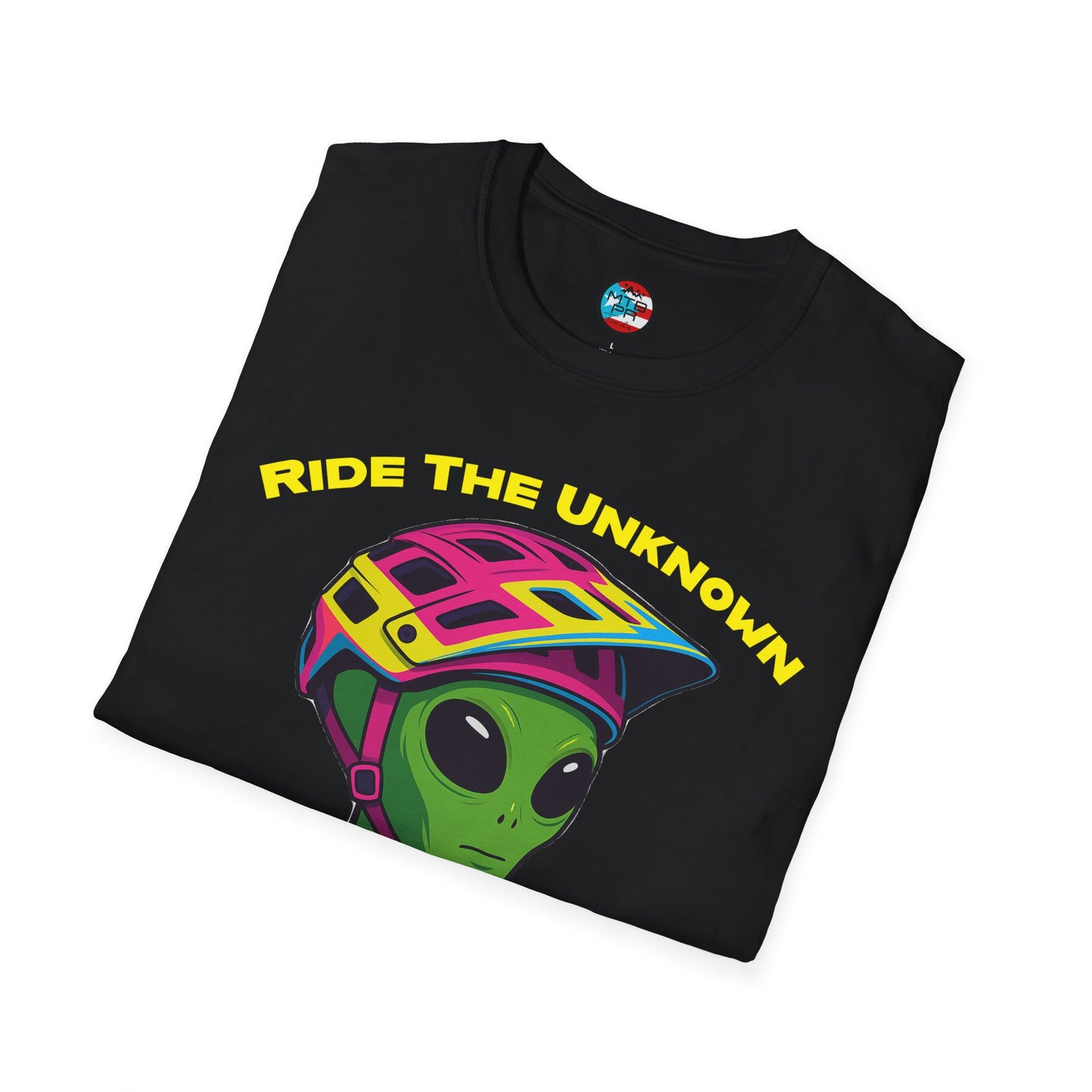 Ride The Unknown " - El Ovni MTB - MTB PR TRAILS - Unisex Softstyle T-Shirt