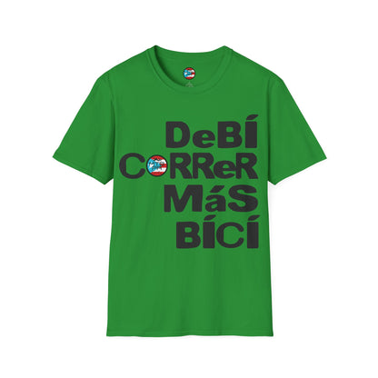 DeBI CoRReR MaS BICI - Black - MTB PR TRAILS - Unisex Softstyle T-Shirt