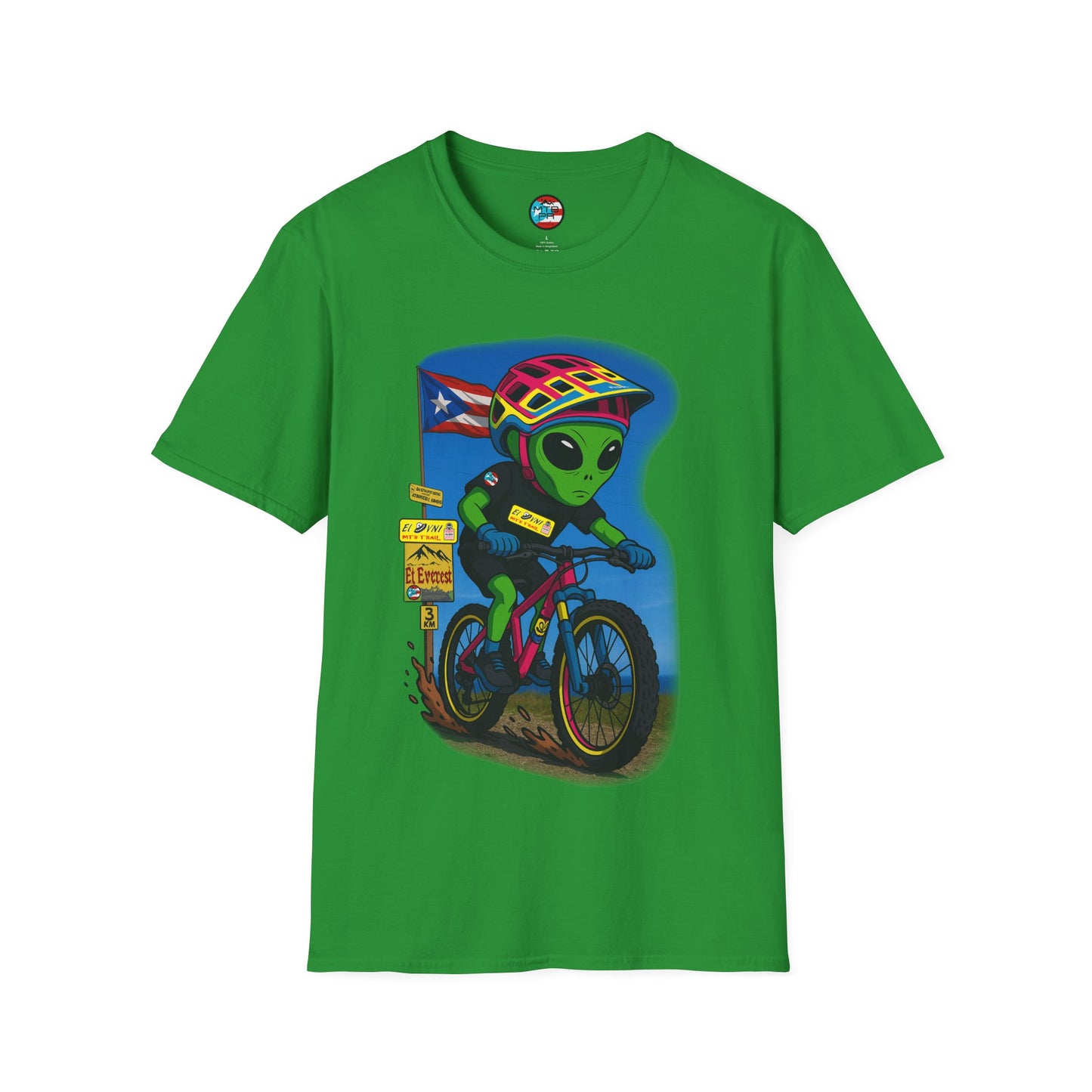 "Ride The Everest 2 " - El Ovni MTB - MTB PR TRAILS - Unisex Softstyle T-Shirt