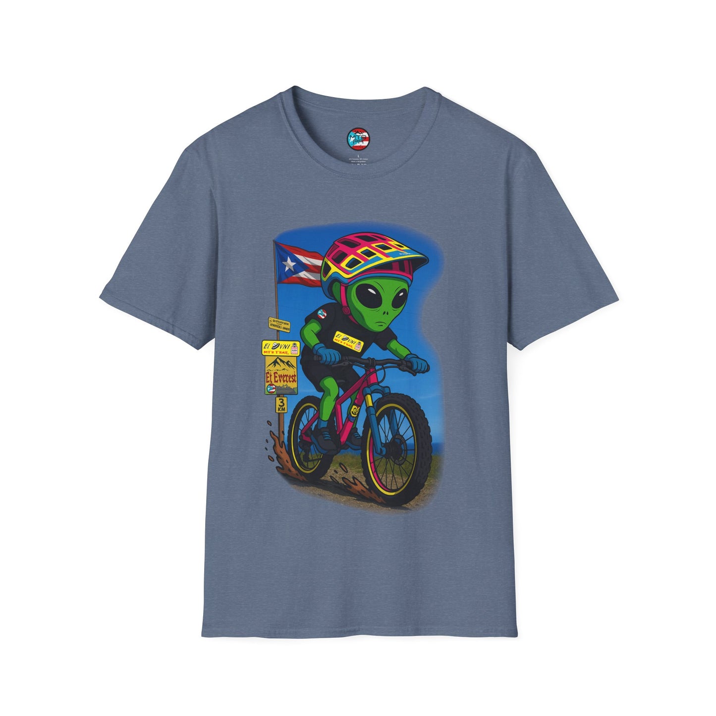 "Ride The Everest 2 " - El Ovni MTB - MTB PR TRAILS - Unisex Softstyle T-Shirt