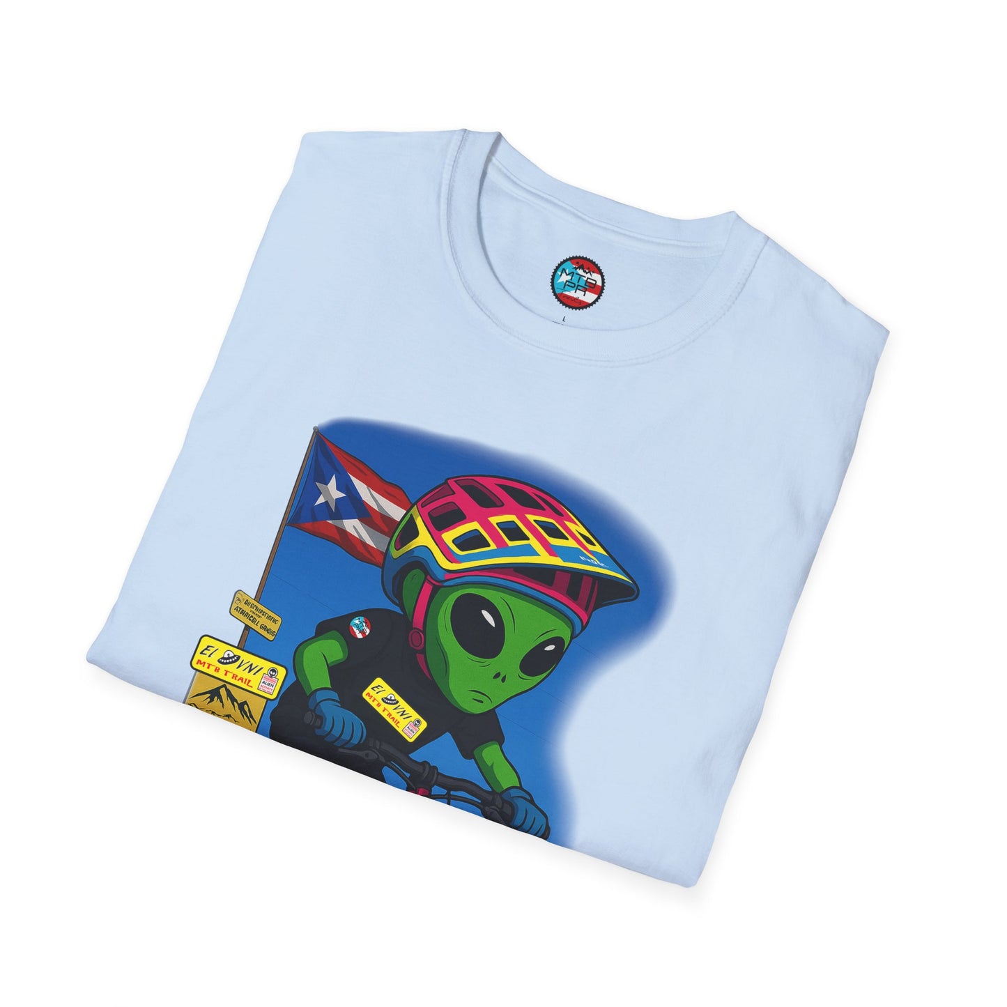 "Ride The Everest 2 " - El Ovni MTB - MTB PR TRAILS - Unisex Softstyle T-Shirt