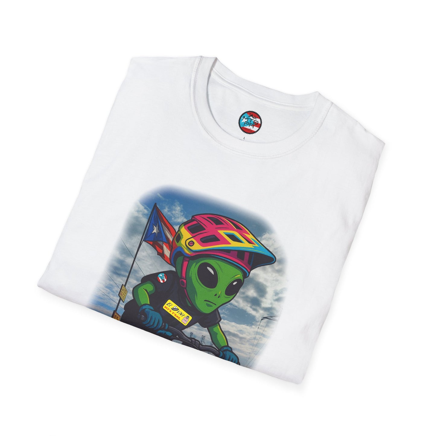 "Ride The Everest" - El Ovni MTB - MTB PR TRAILS - Unisex Softstyle T-Shirt