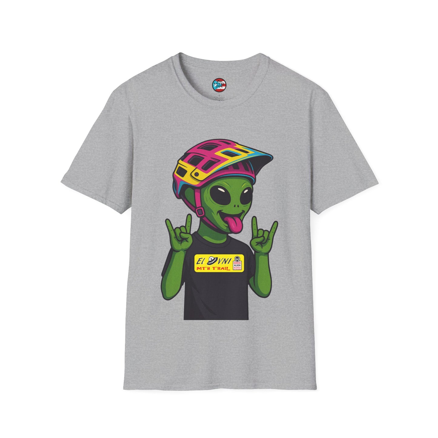 El Ovni Rockero - El Ovni MTB - MTB PR TRAILS - Unisex Softstyle T-Shirt