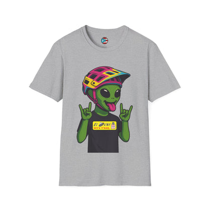 El Ovni Rockero - El Ovni MTB - MTB PR TRAILS - Unisex Softstyle T-Shirt