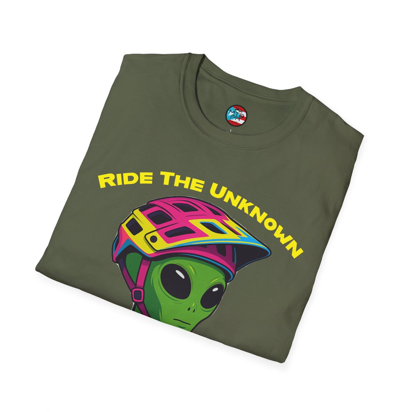 Ride The Unknown " - El Ovni MTB - MTB PR TRAILS - Unisex Softstyle T-Shirt