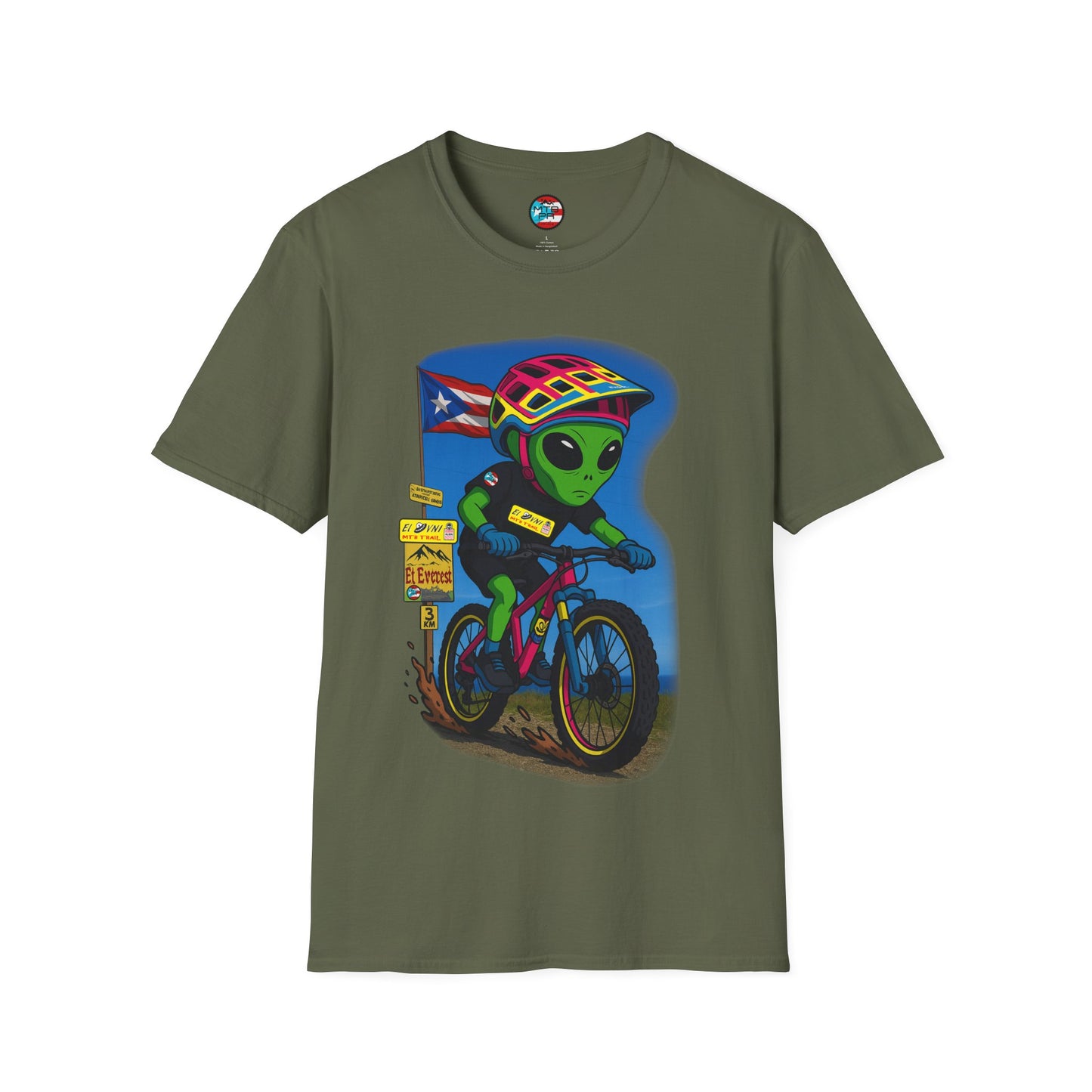 "Ride The Everest 2 " - El Ovni MTB - MTB PR TRAILS - Unisex Softstyle T-Shirt