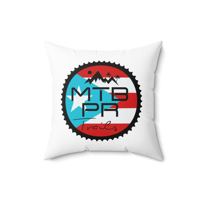 MTB PR Trails - LOGO Bandera - Spun Polyester Square Pillow